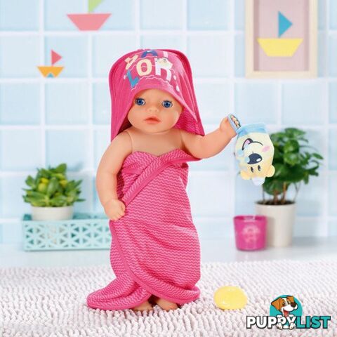 Baby Born - Bath Hooded Towel Set Bj830635 - 4001167830635