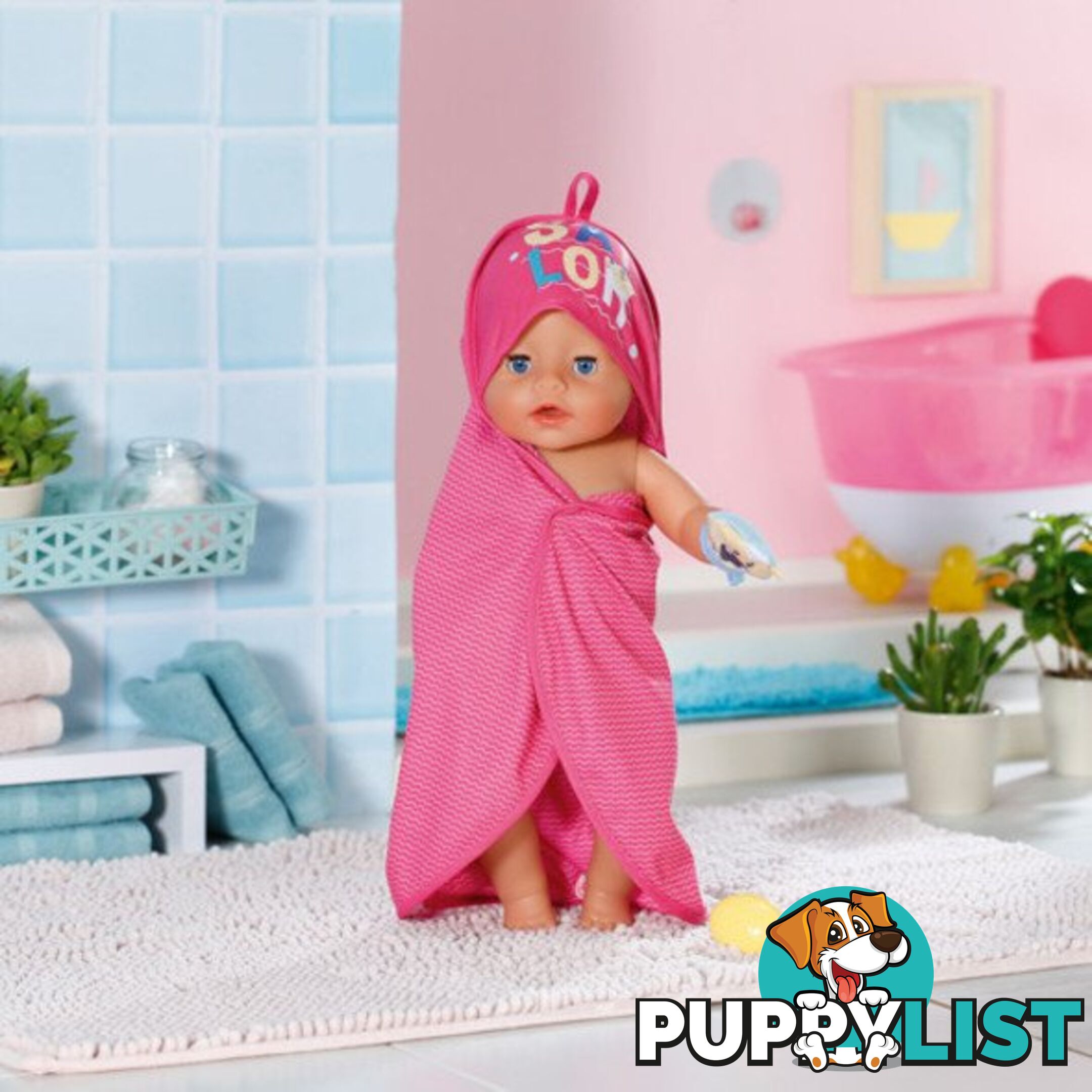 Baby Born - Bath Hooded Towel Set Bj830635 - 4001167830635