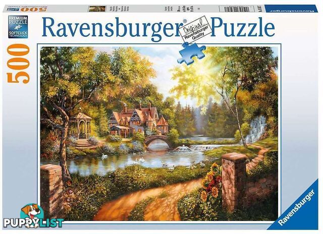 Ravensburger - Cottage By The River Jigsaw Puzzle 500pc - Mdrb16582 - 4005556165827