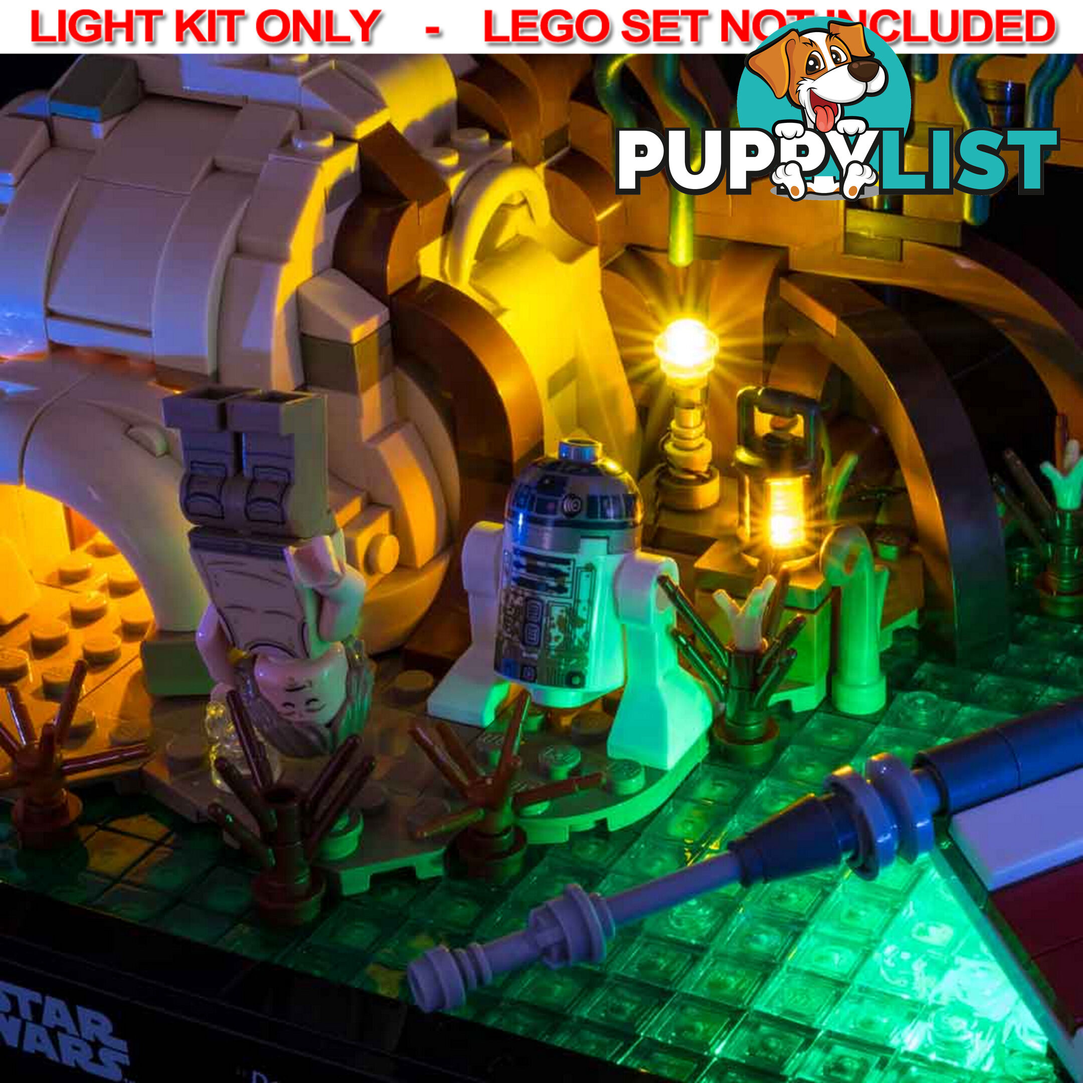 LIGHT KIT for LEGO Dagobah Jedi Training Diorama 75330 - Light My Bricks - 754523893129