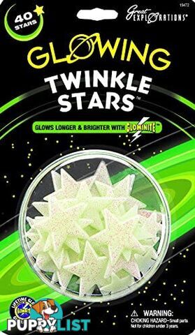 Glow In The Dark Twinkle Stars - 40 Stars Per Package University Games Ug19472 - 40595194722