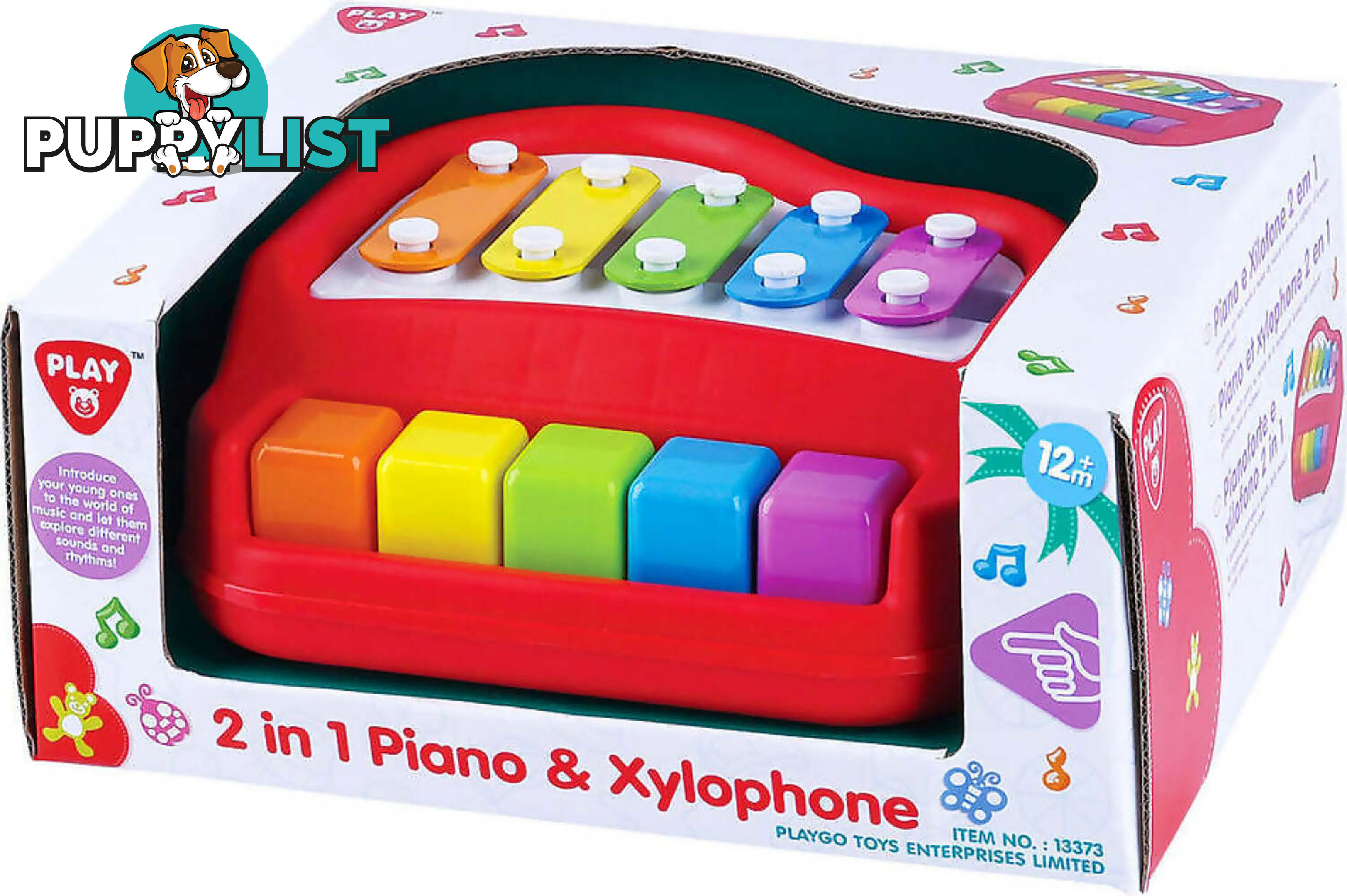 Playgo Toys Ent. Ltd. - 2-in-1 Piano & Xylophone - Art65983 - 4892401133731