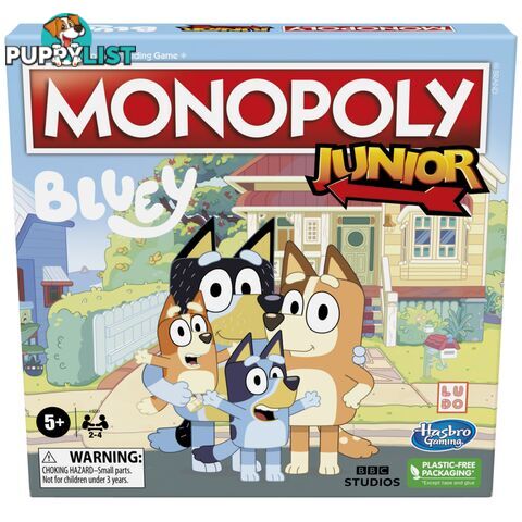 Hasbro Monopoly Junior Bluey Edition - Hbf5687ga01 - 195166174679