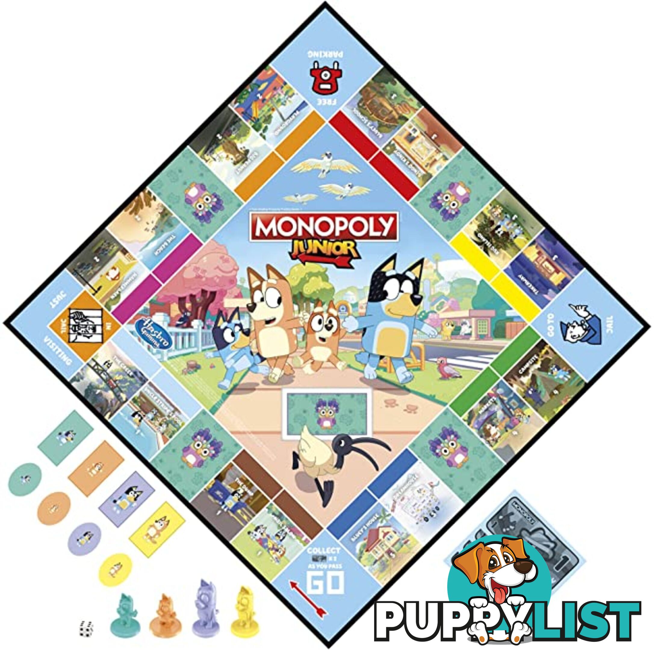 Hasbro Monopoly Junior Bluey Edition - Hbf5687ga01 - 195166174679