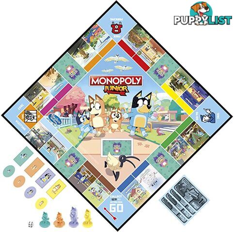 Hasbro Monopoly Junior Bluey Edition - Hbf5687ga01 - 195166174679