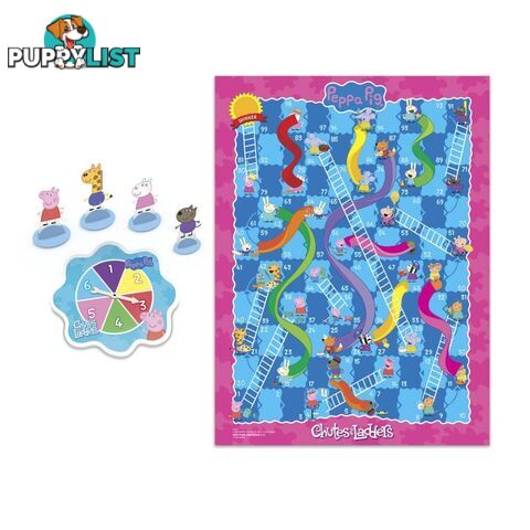 Peppa Pig - Chutes And Ladders - Peppa Pig - Edition Board Game For Kids Ages 3 And Up For 2-4 Players  Hasbro F2927 - 5060953138347