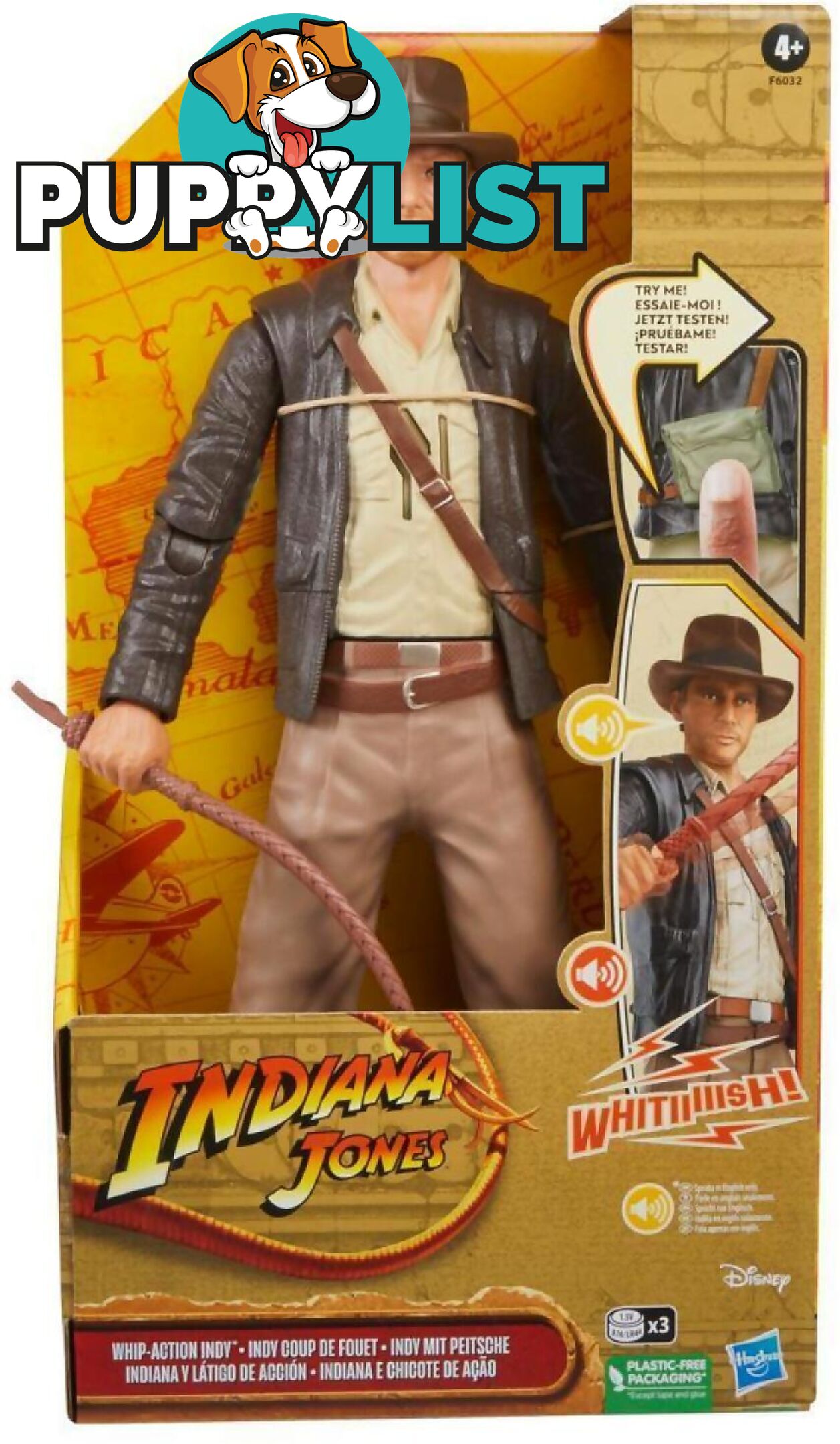 Indiana Jones - Indiana Jones Whip-action Indy Indiana Jones Action Figure With Sounds & Phrases (12â€) - Hasbro - Hbf60325aao - 5010996149299