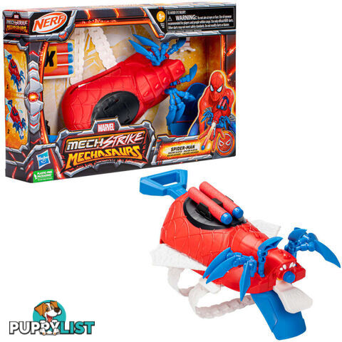 Marvel - Nerf Mech Strike Mechasaurs Spider-man Arachno Blaster - Hasbro - Hbf6677ax00 - 195166206486