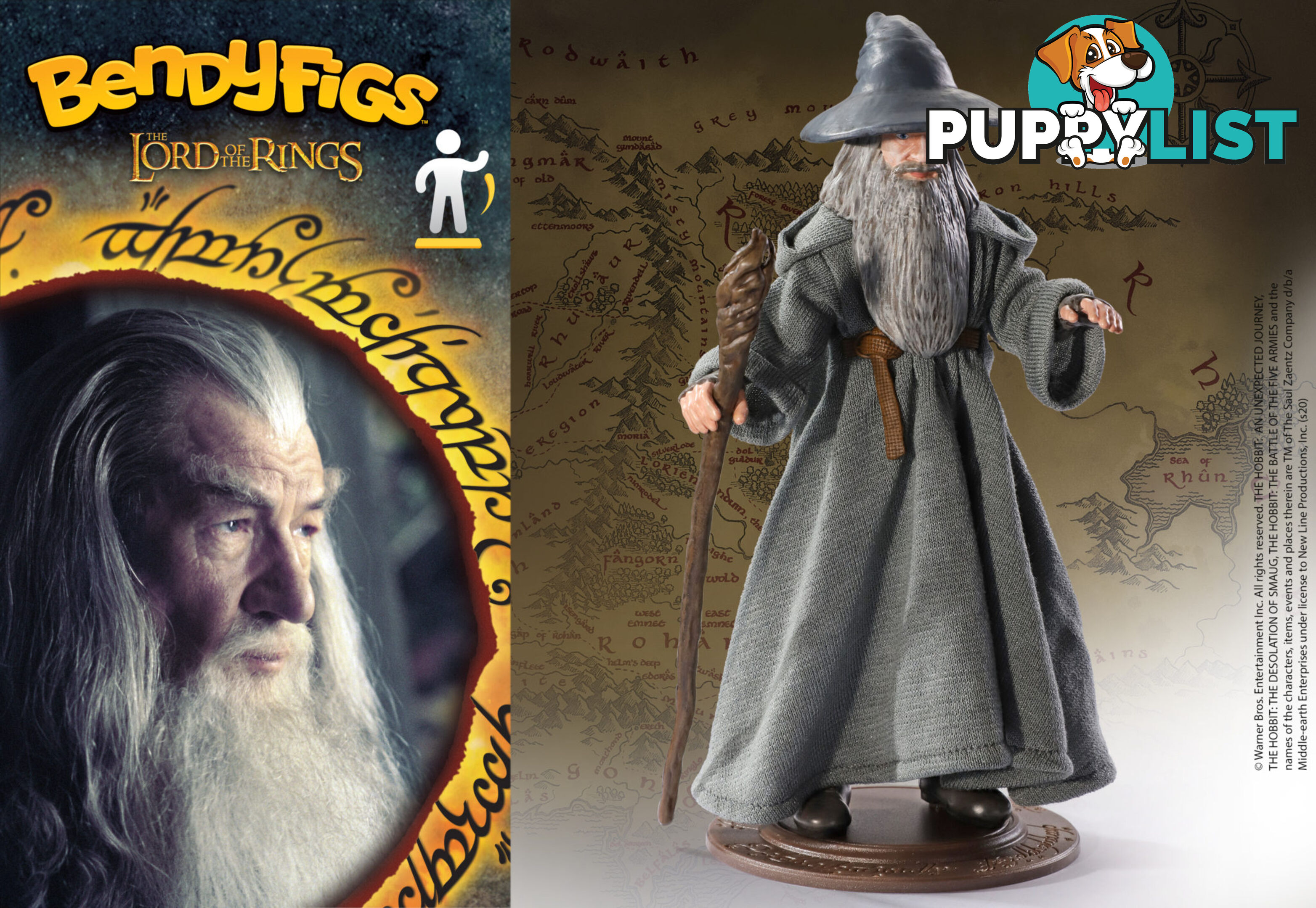 Bendyfigs Lord of the Rings - Gandalf the Grey - Bendyfigs - CJNN2816 - 849421006839