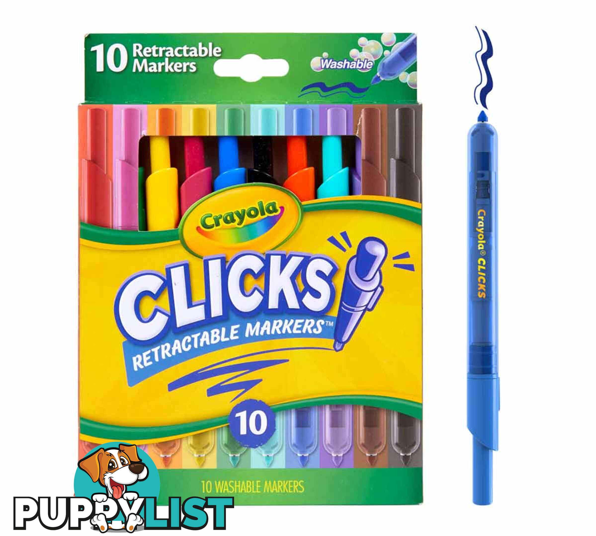 Crayola 10pk Super Clicks Retractable Markers - Bs588370 - 071662083700