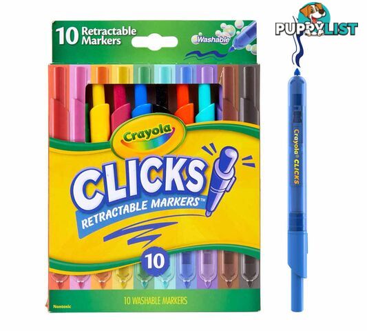 Crayola 10pk Super Clicks Retractable Markers - Bs588370 - 071662083700