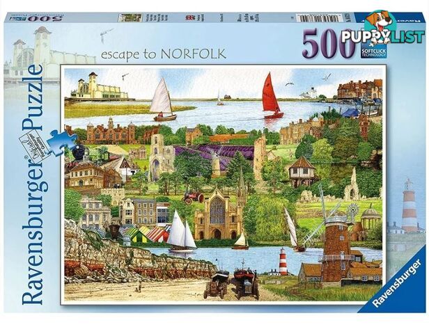 Ravensburger - Escape To Suffolk Jigsaw Puzzle 500pc - Mdrb17138 - 4005556171385