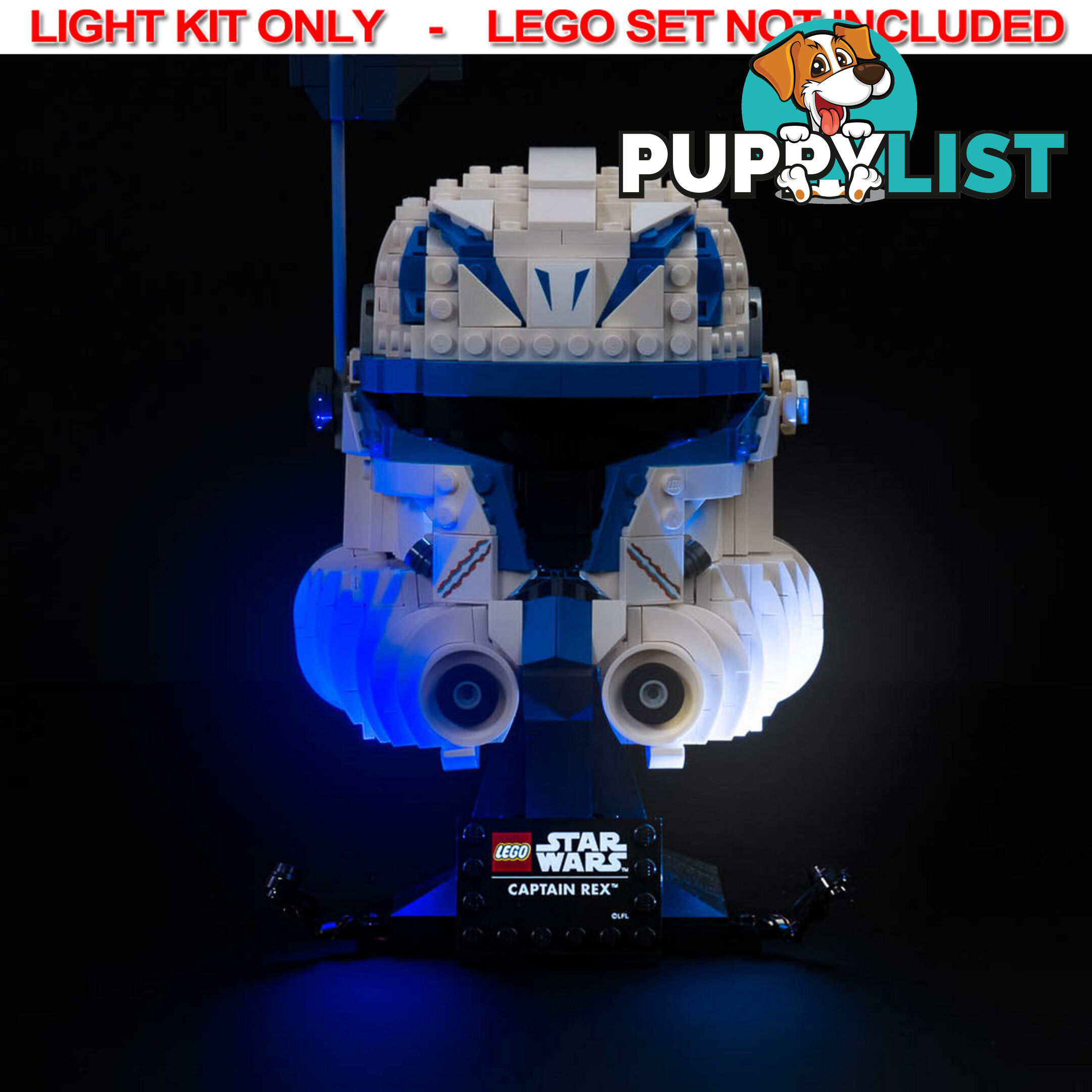 Light Kit For LEGO Star Wars Captain Rex Helmet 75349 - Light My Bricks - Lb75452389391 - 754523893914