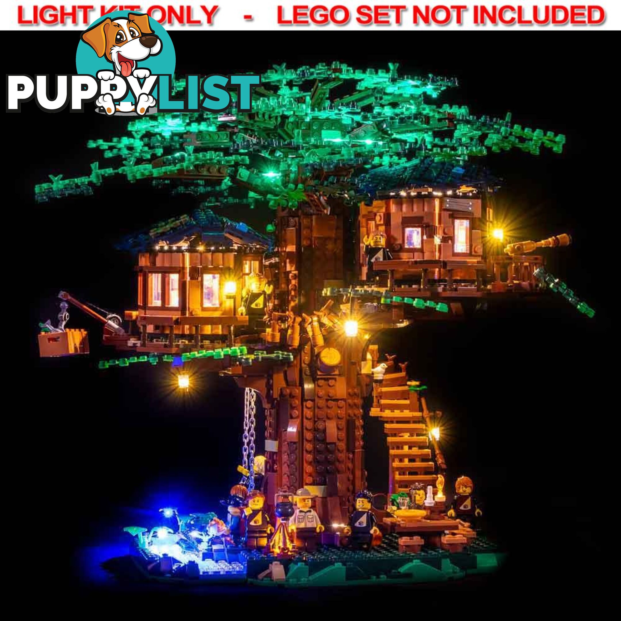 LIGHT KIT for LEGO Tree House 21318 - Light My Bricks - 793591189581