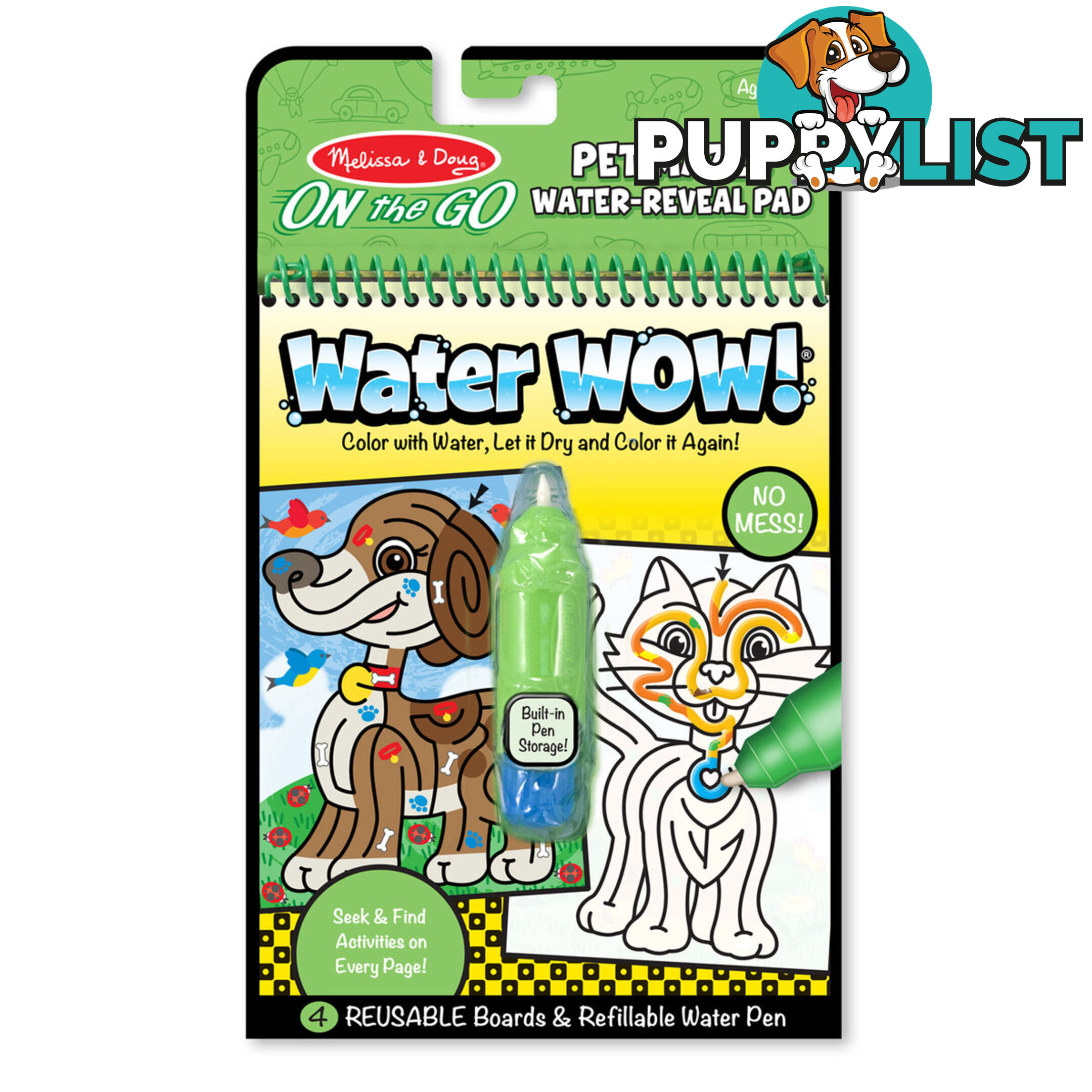 Melissa & Doug - Water Wow! Pet Mazes - On The Go Travel Activity   Mdmnd9484 - 000772094849