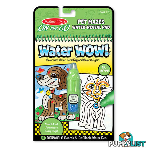 Melissa & Doug - Water Wow! Pet Mazes - On The Go Travel Activity   Mdmnd9484 - 000772094849