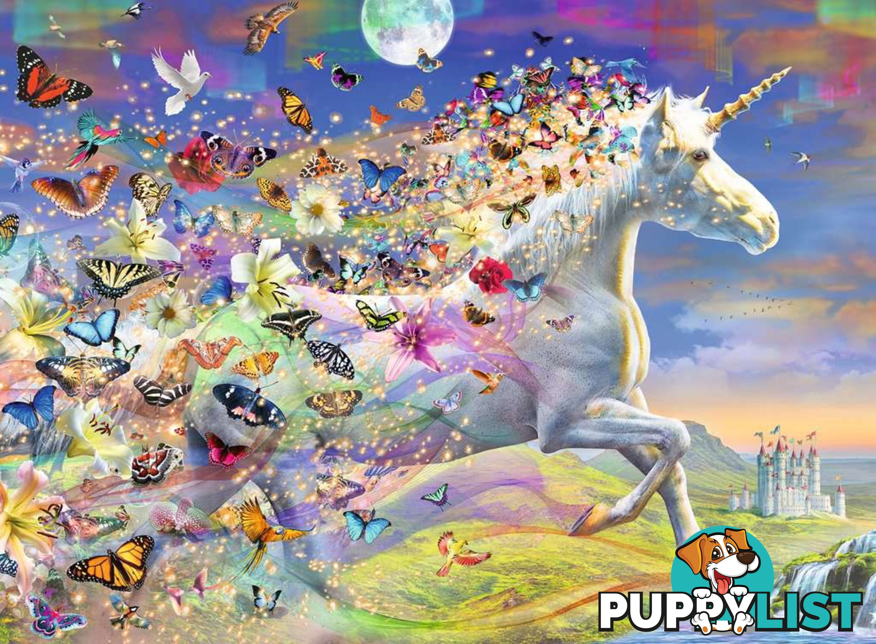 Ravensburger - Unicorn And Butterflies Jigsaw Puzzle 500 Pieces Rb15046 - 4005556150465