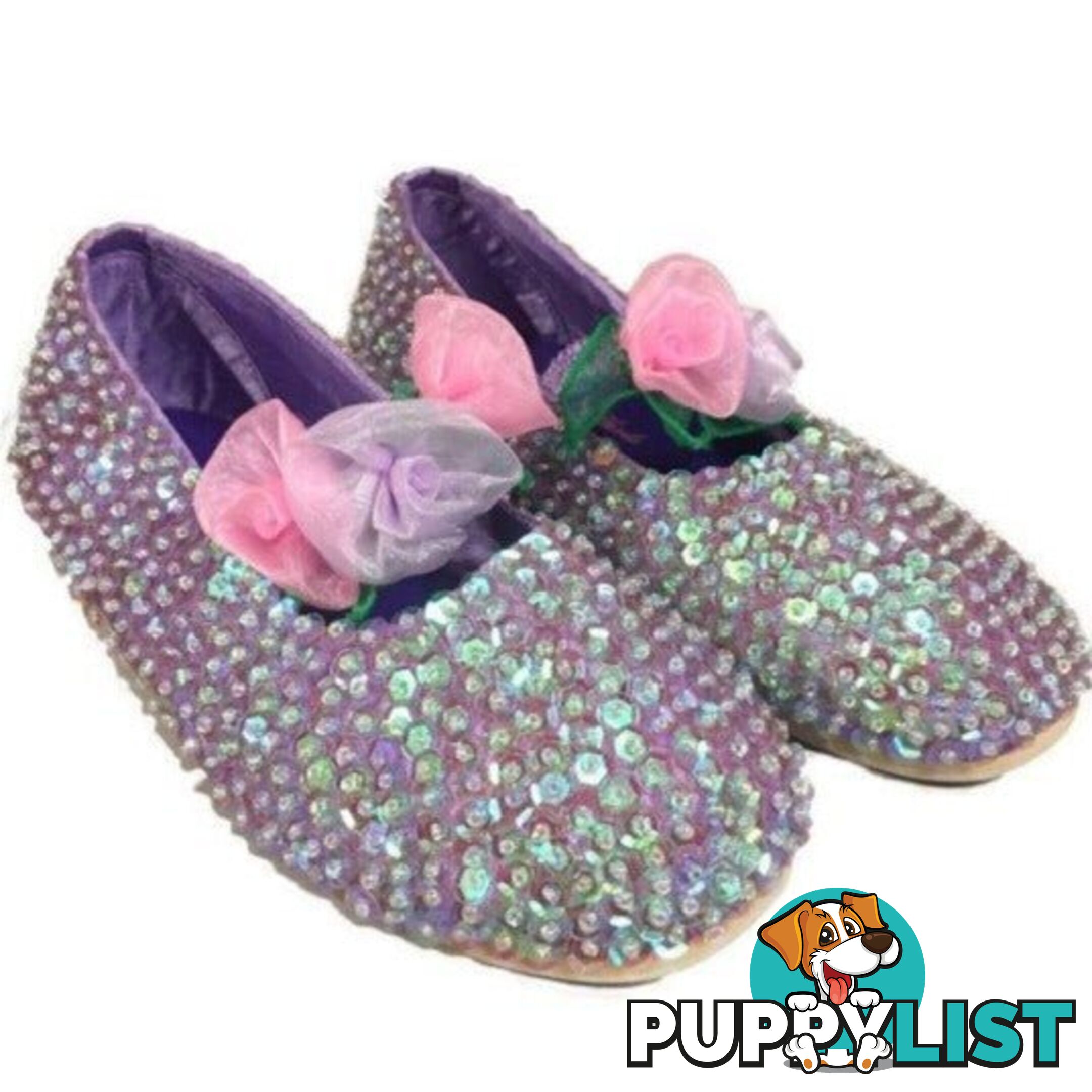 Fairy Girls - Costume Rose Sequin Shoes Lavender Small - Fgf462ls - 9787303064625