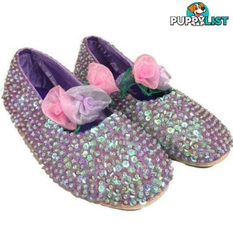 Fairy Girls - Costume Rose Sequin Shoes Lavender Small - Fgf462ls - 9787303064625