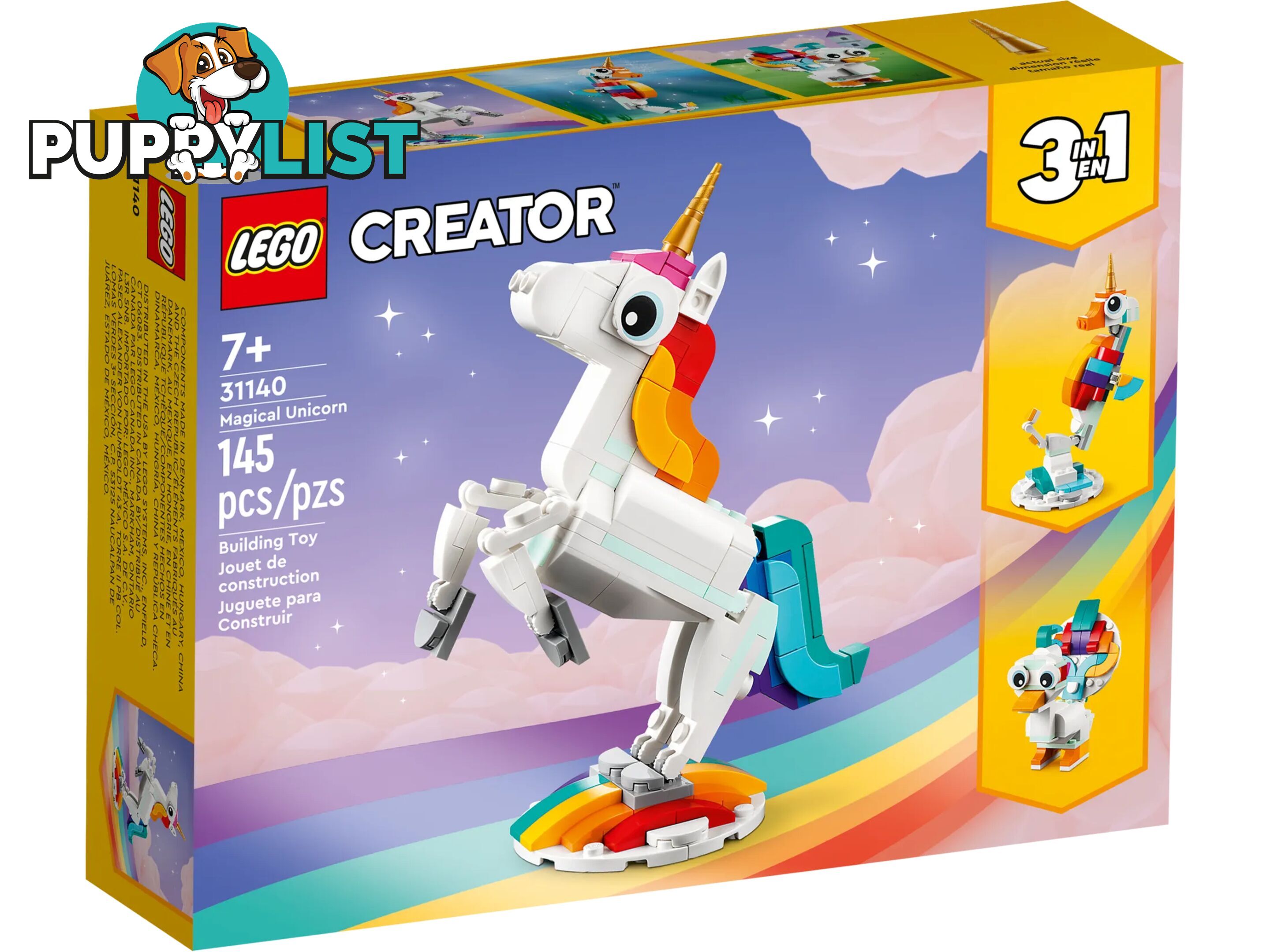 LEGO 31140 Magical Unicorn -Creator 3in1 - 5702017415932