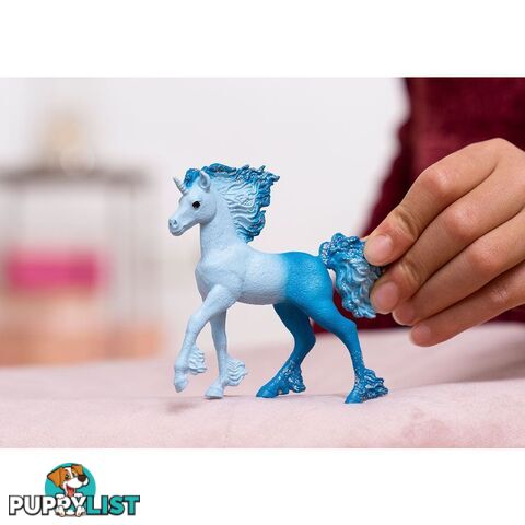 Schleich - Elementa Water Flames Unicorn Foal Animal Figurine - Mdsc70758 - 4059433557526