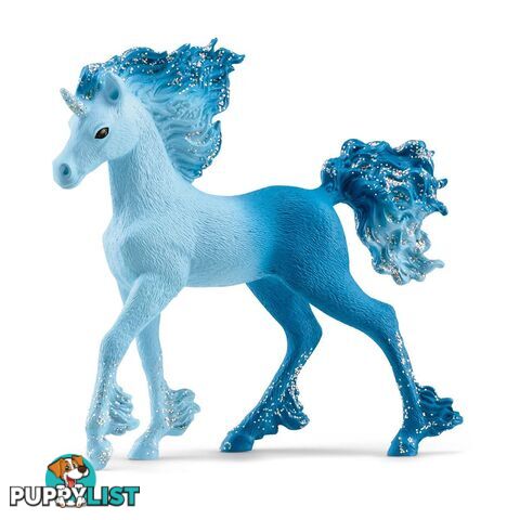 Schleich - Elementa Water Flames Unicorn Foal Animal Figurine - Mdsc70758 - 4059433557526