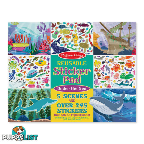 Melissa & Doug - Reusable Sticker Pad - Under The Sea - Mdmnd30500 - 000772305006