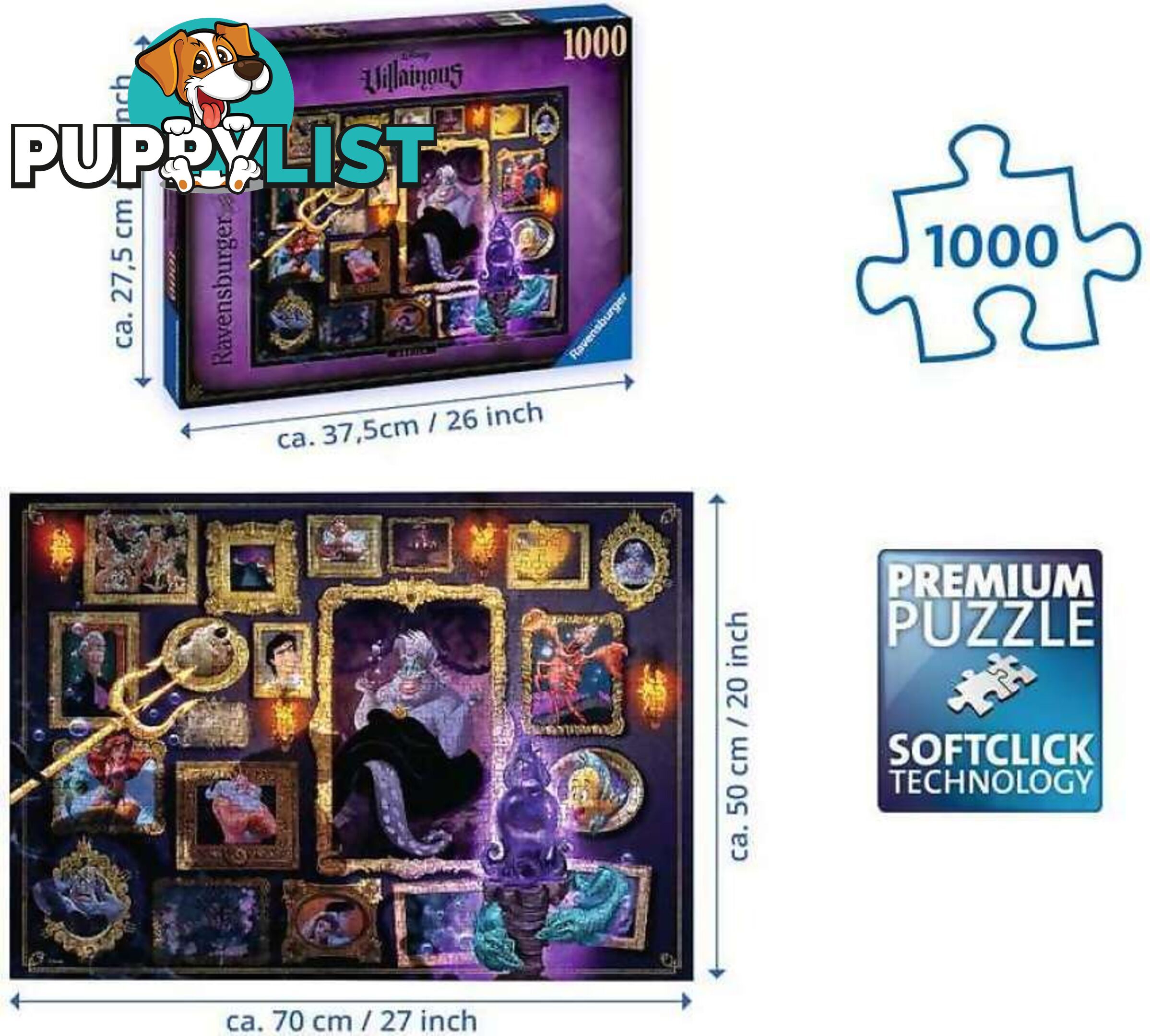 Ravensburger - Disney Villanious Ursula Jigsaw Puzzle 1000pc - Mdrb15027 - 4005556150274