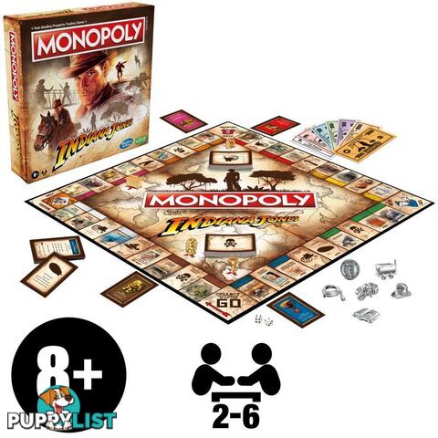 Monopoly Indiana Jones Board Game For 2-6 Players Hasbro - Hbf41120000 - 195166193199