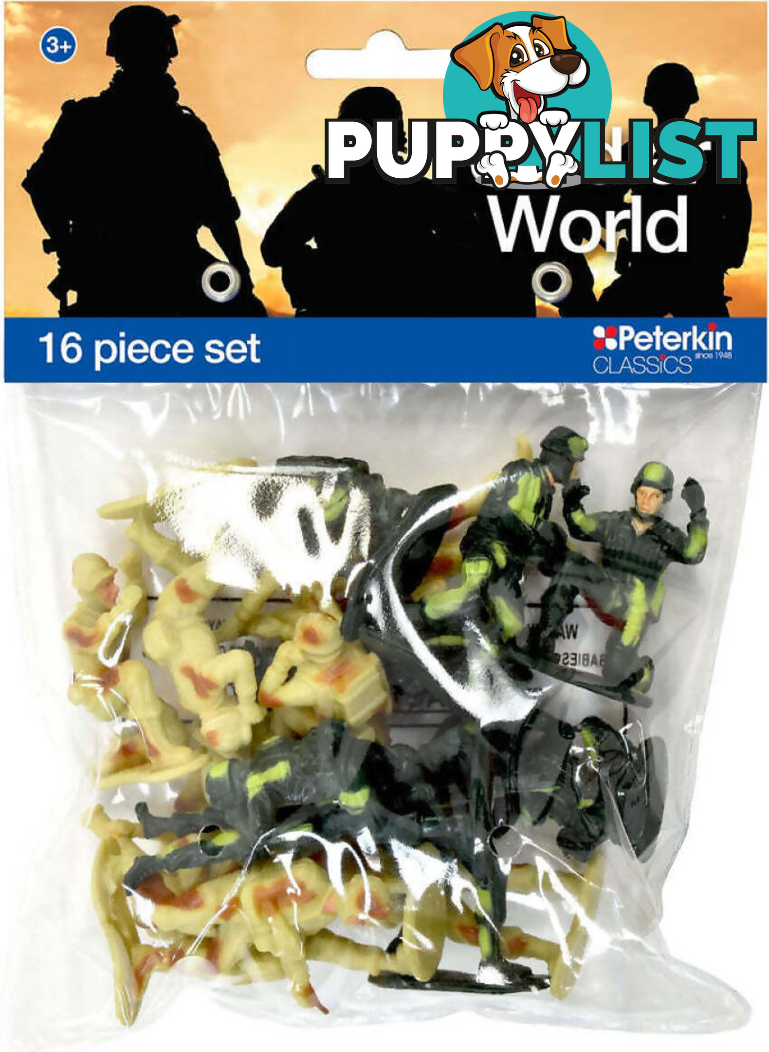 Peterkin Classics - Soldier World 16 Piece Figure Set - Art64269 - 5018621210499