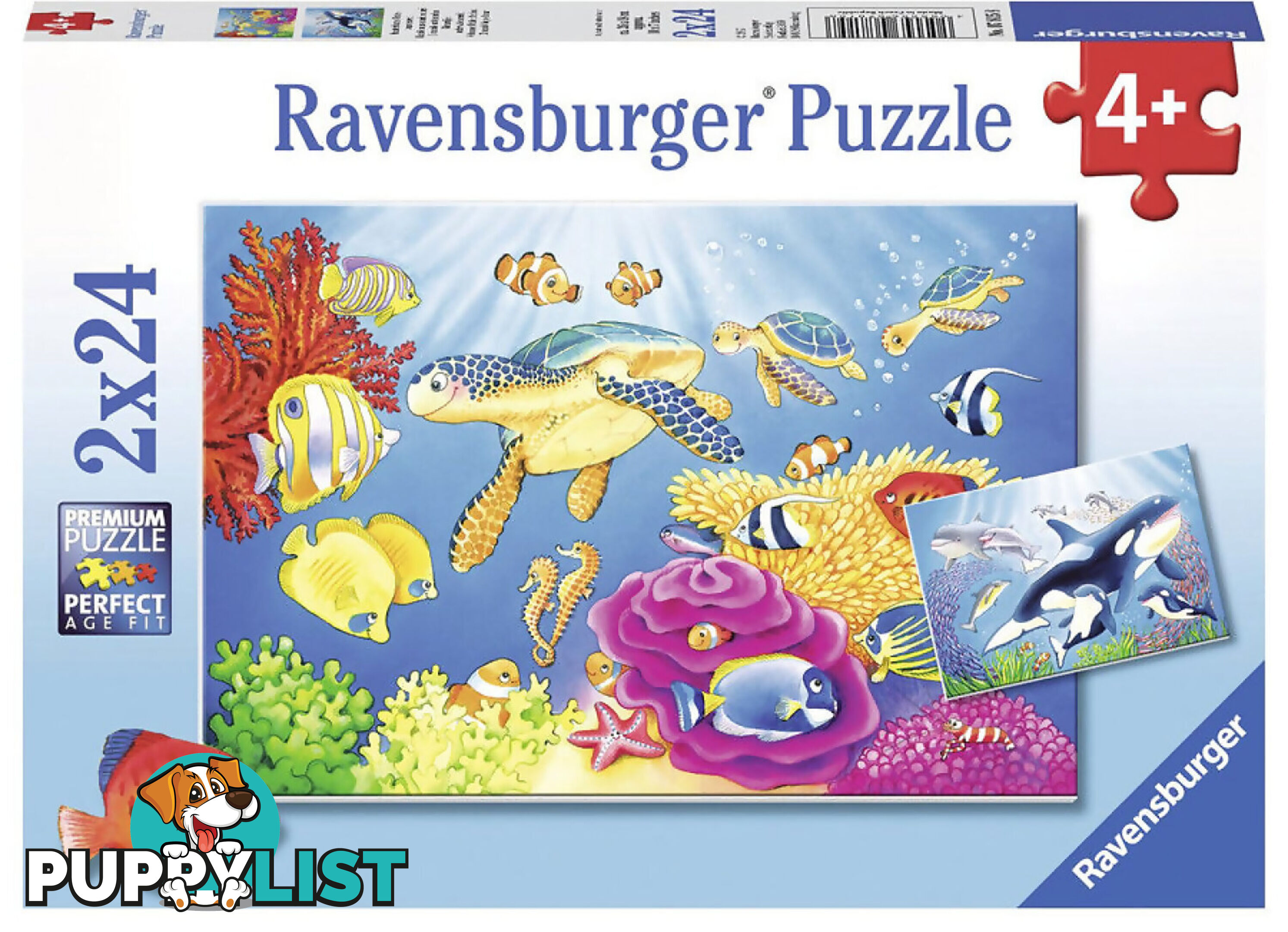 Ravensburger - Colourful Underwater World Jigsaw Puzzle 2 X 24pc - Mdrb07815 - 4005556078158