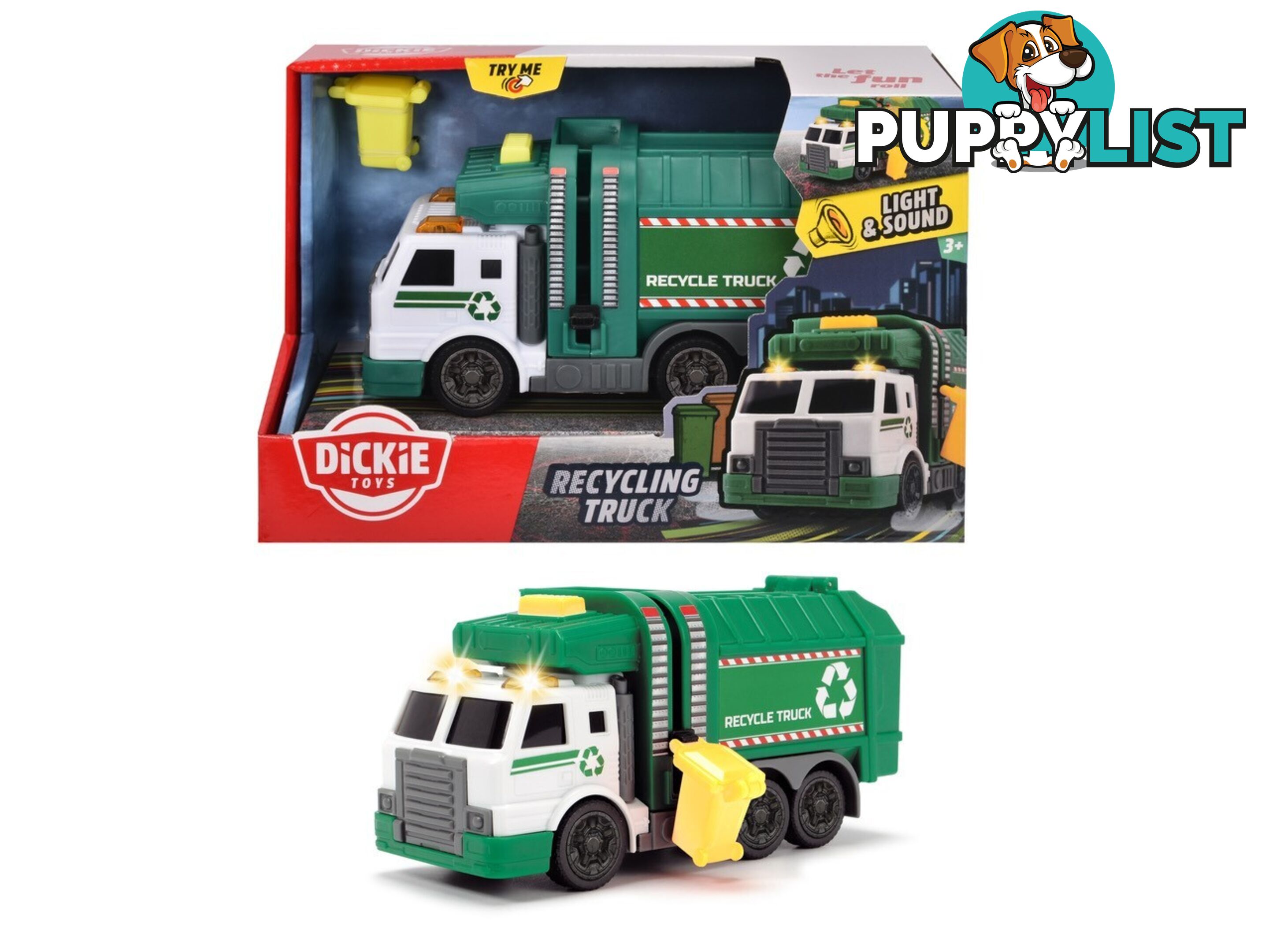 Dickie Toys Recycling Truck Lights & Sound 15cm- Rpdk57472 - 4006333057472