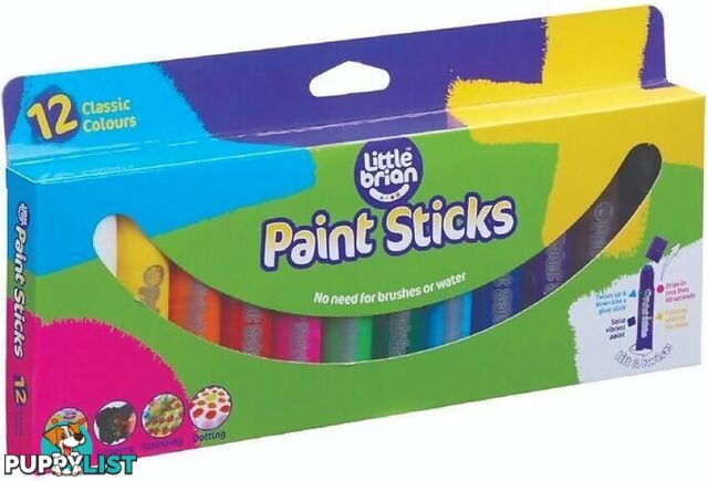 Little Brian - Paint Sticks Classic 12 Pack - Mdltb101 - 5051170611164