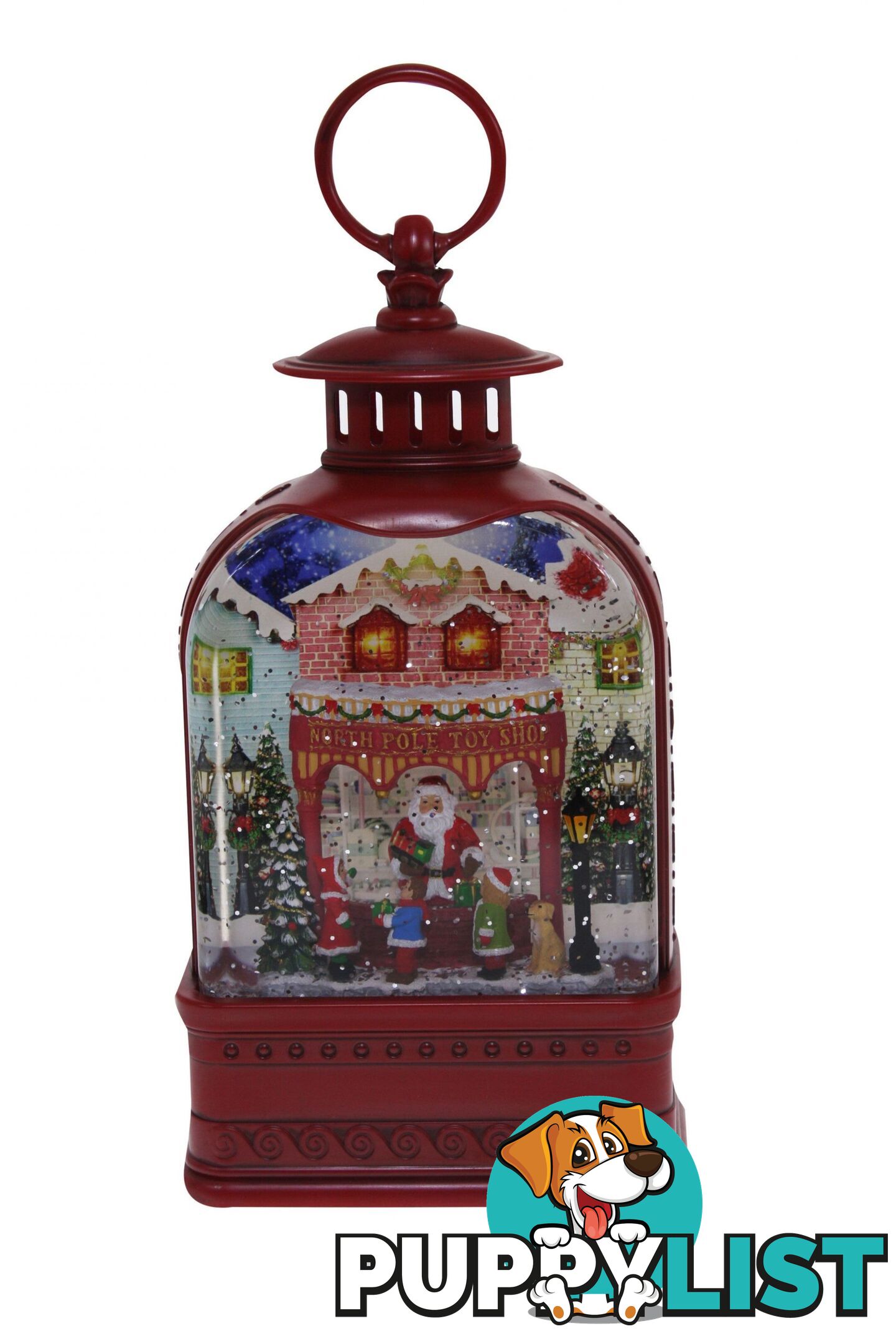 Cotton Candy - Xmas Red Lantern Med Santa - Ccxac405 - 9353468016597