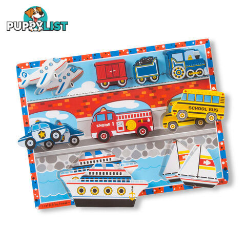 Melissa & Doug - Vehicles Chunky Puzzle - 9 Pieces - Mdmnd3725 - 000772037259