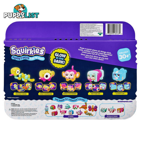 Little Live Pets - Squirkies Glow In The Dark 5 Pet Pack - Mj26437 - 630996264379