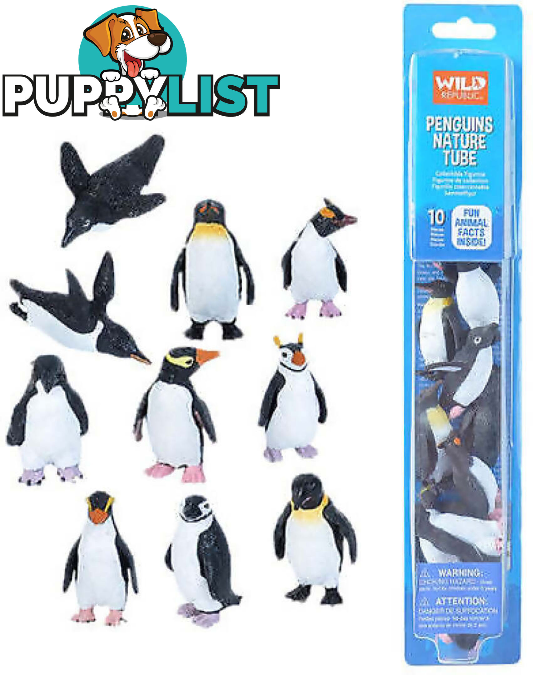 Wild Republic - Nature Tube Penguin Collection - Wr20858 - 092389208580