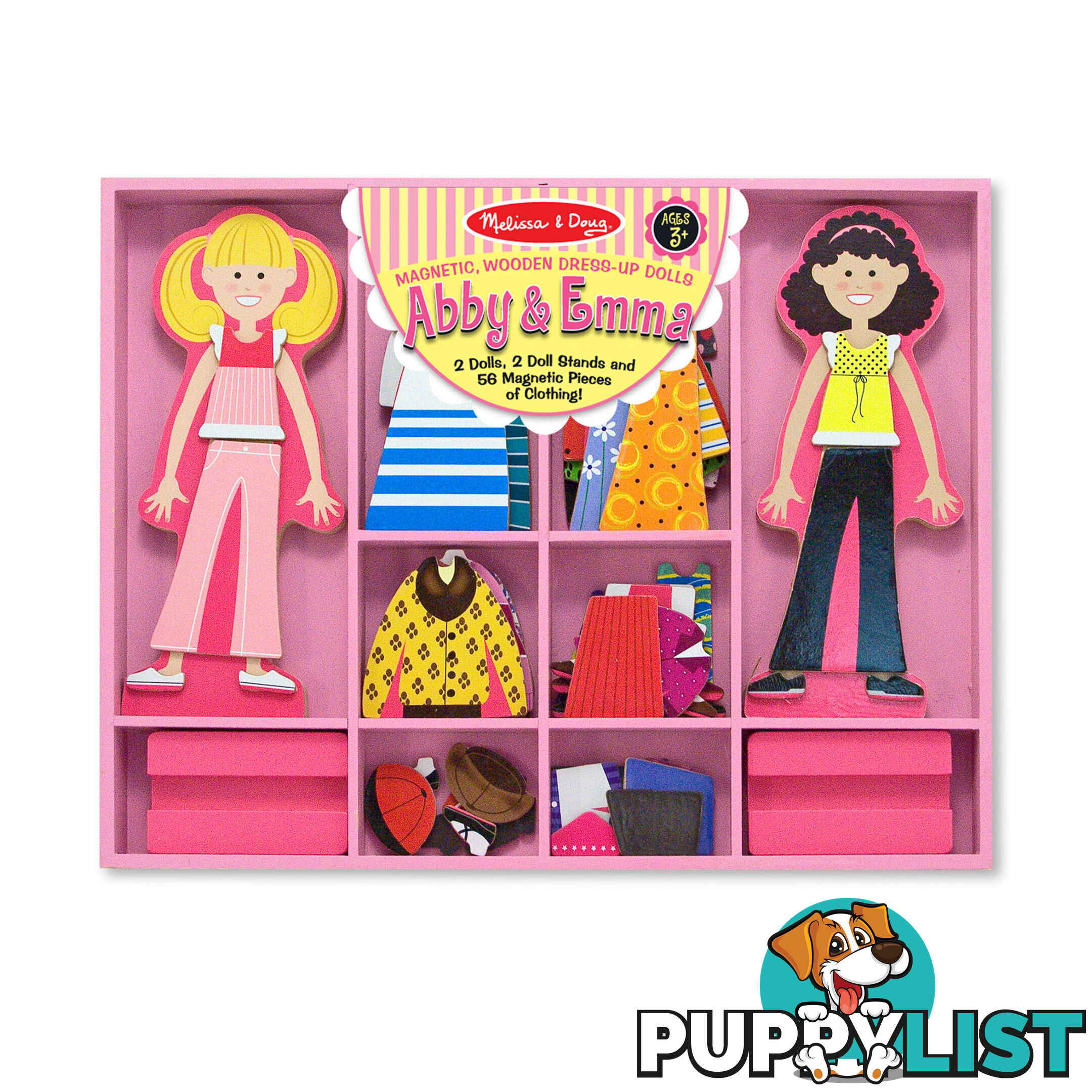 Melissa & Doug - Abby & Emma Magnetic Dress-up Set Mdmnd4940 - 0000772049405