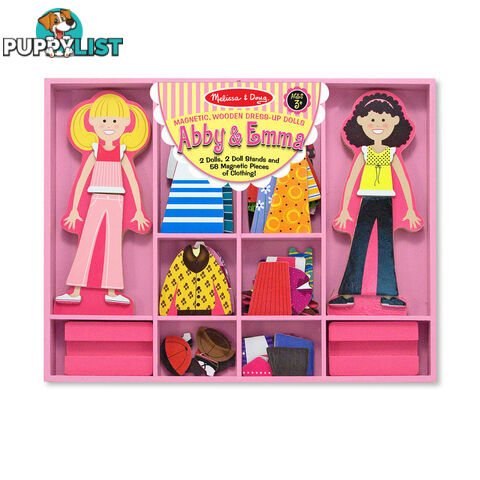 Melissa & Doug - Abby & Emma Magnetic Dress-up Set Mdmnd4940 - 0000772049405