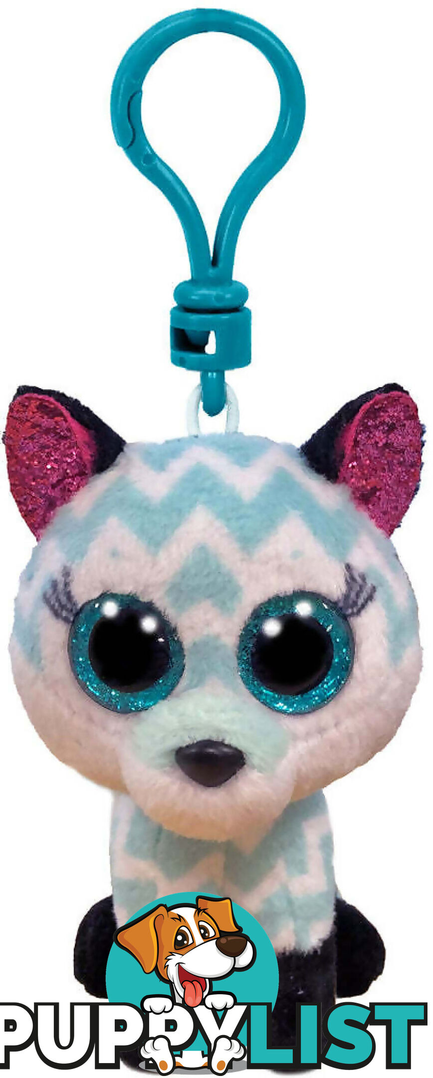 Ty - Beanie Boos - Clip On Atlas The Aqua Fox 10cm - Bg35249 - 008421352494