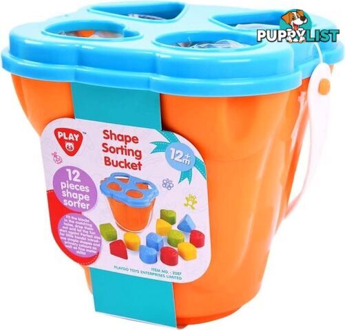 Playgo Toys Ent. Ltd. - Shape Sorting Bucket 12pc - Art67182 - 4892401023872