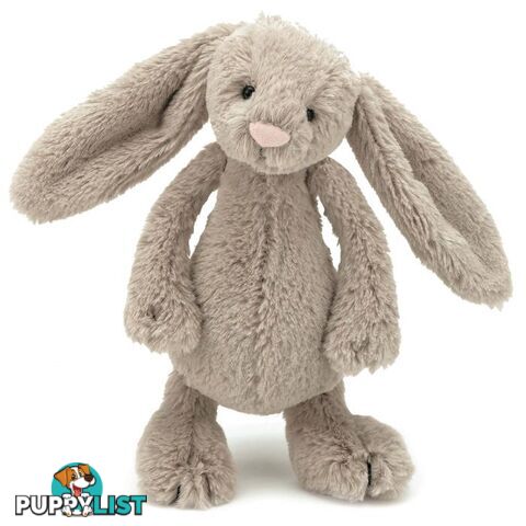 Jellycat Bashful Beige Bunny Small Brown 18x9x10cm   Bass6b - 670983044393