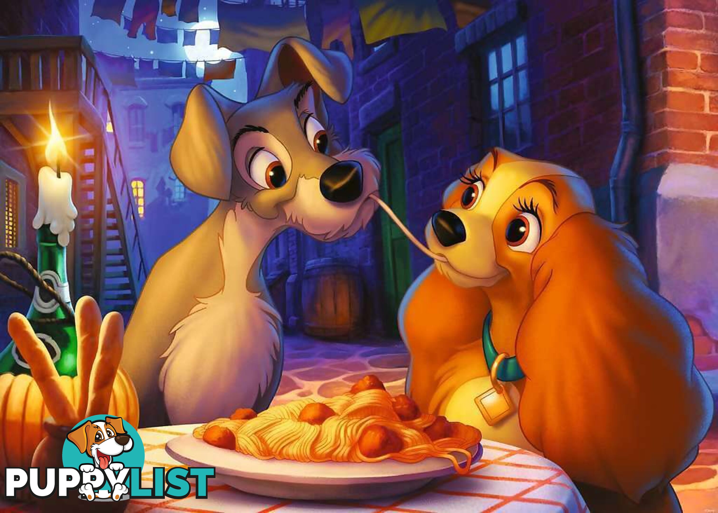 Ravensburger - Disney Lady & Tramp - Disney Moments 1955 Jigsaw Puzzle 1000pc - Mdrb139729 - 4005556139729