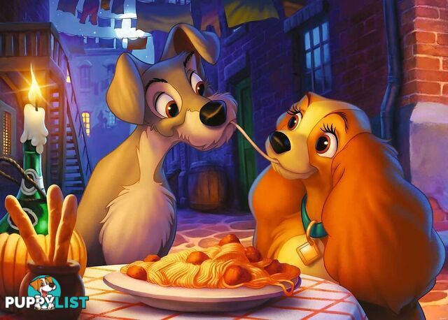 Ravensburger - Disney Lady & Tramp - Disney Moments 1955 Jigsaw Puzzle 1000pc - Mdrb139729 - 4005556139729