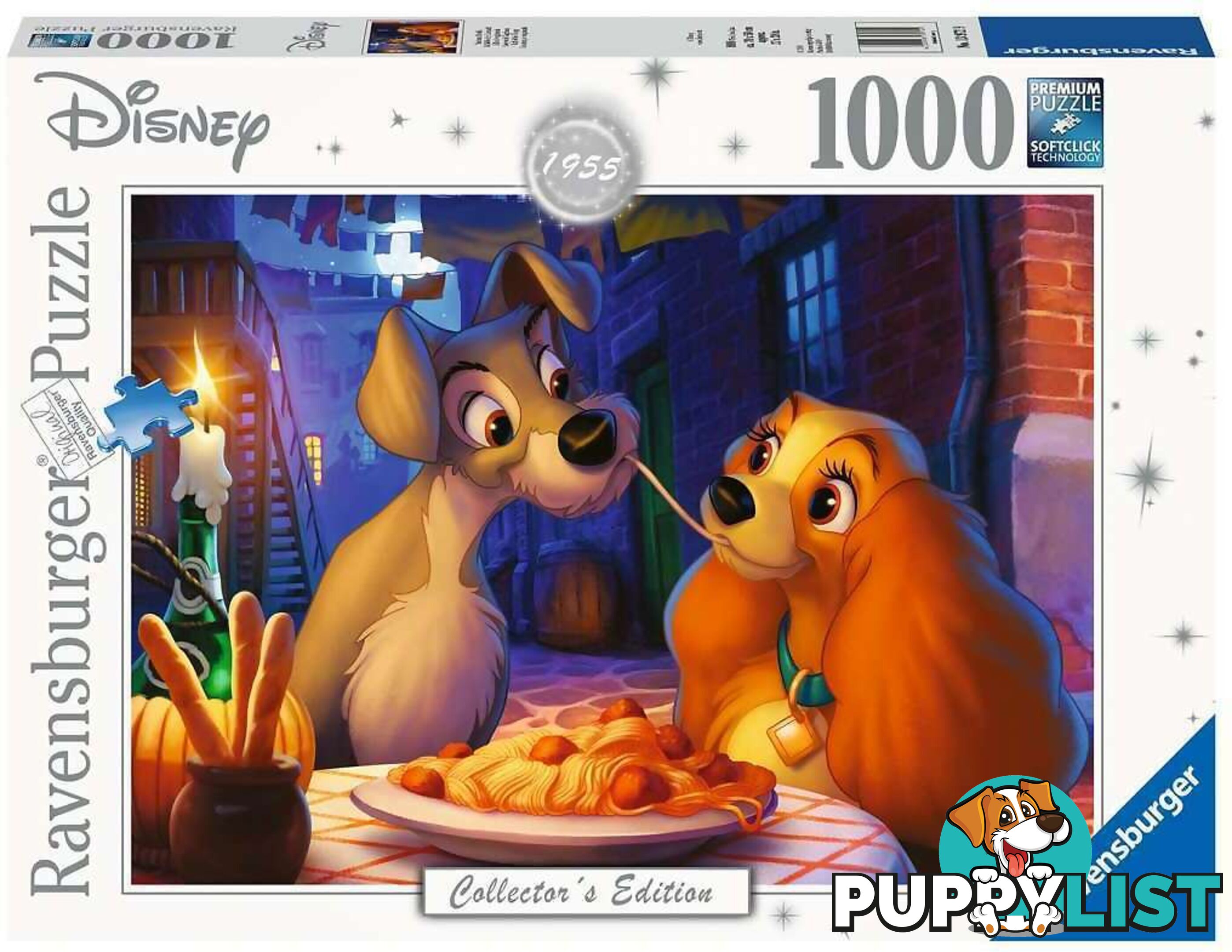 Ravensburger - Disney Lady & Tramp - Disney Moments 1955 Jigsaw Puzzle 1000pc - Mdrb139729 - 4005556139729