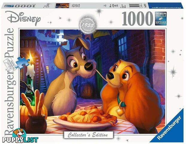 Ravensburger - Disney Lady & Tramp - Disney Moments 1955 Jigsaw Puzzle 1000pc - Mdrb139729 - 4005556139729