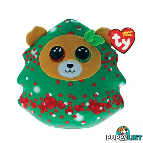 Xmas Ty Squish A Boos - Everett Christmas Tree Bear 10''  25cm  - 39246 - 008421392469