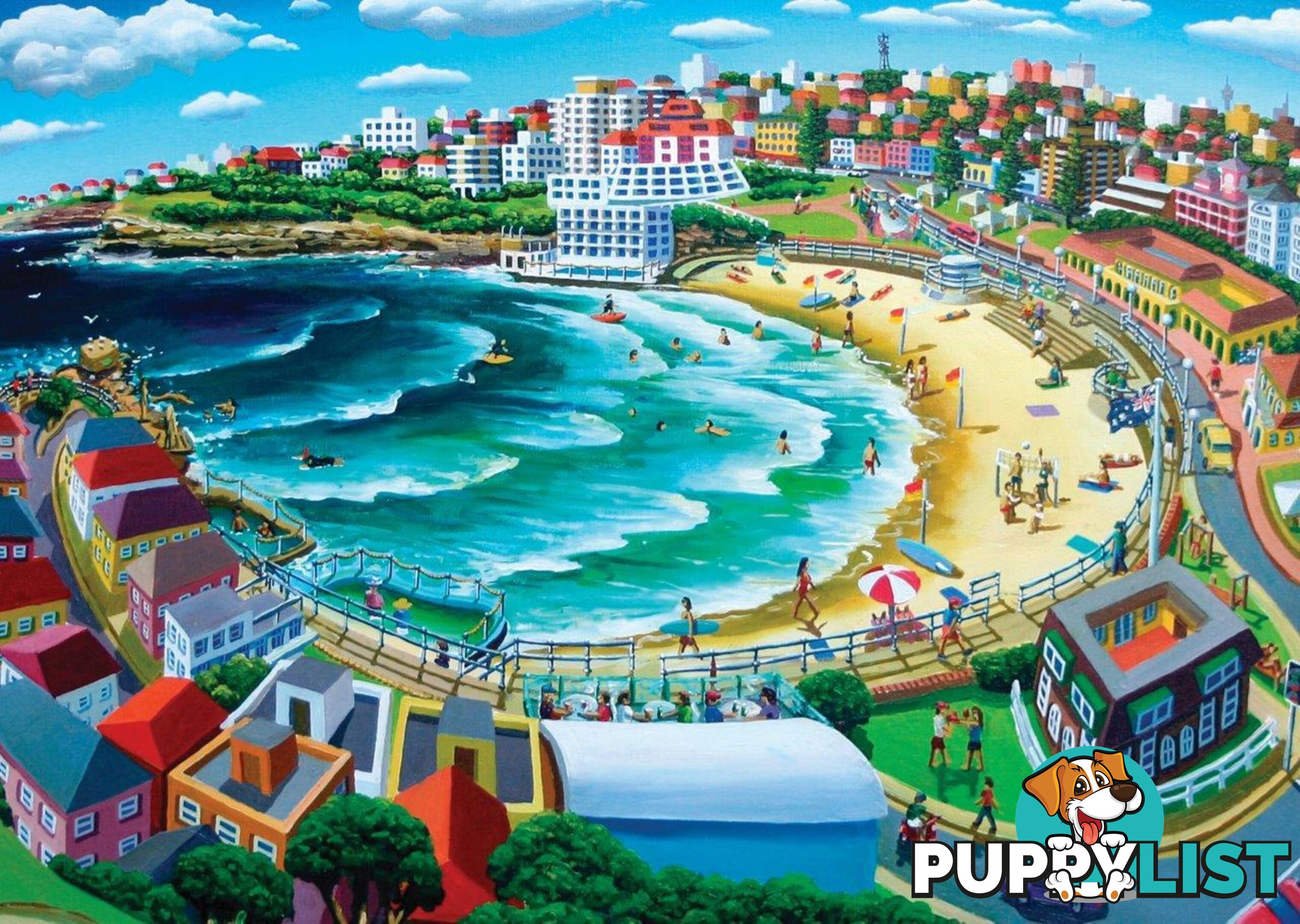 Blue Opal - Bondi Beach Jigsaw Puzzle 1000 Pieces - Mdbl02179 - 633793021794