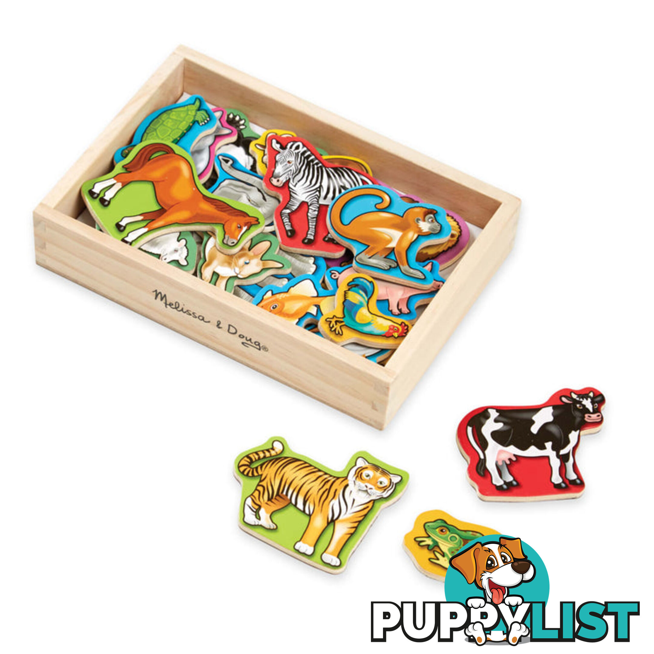 Melissa & Doug - Wooden Animal Magnets - Mdmnd475 - 000772004756