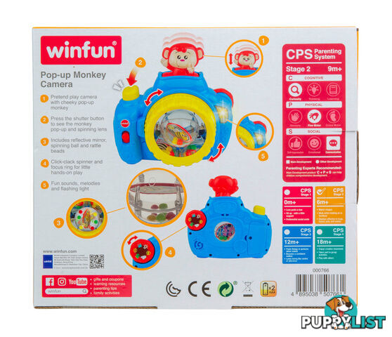 Winfun Pop-up Monkey Camera - Art66405 - 4895038507661